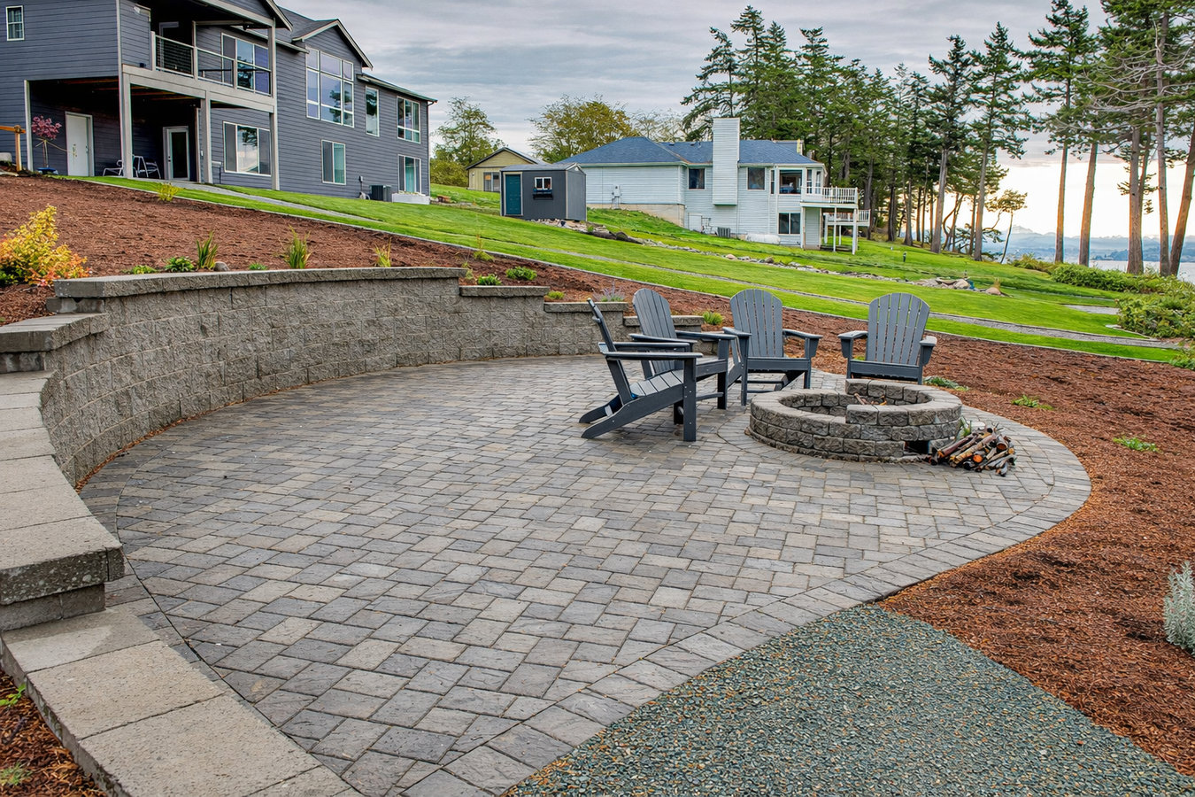 Concrete patio construction